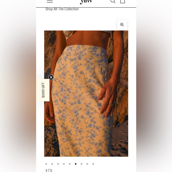 YLLW THE LABEL - HARMONY LINEN SKIRT — BUTTER TOILE Size XS - Picture 4 of 16